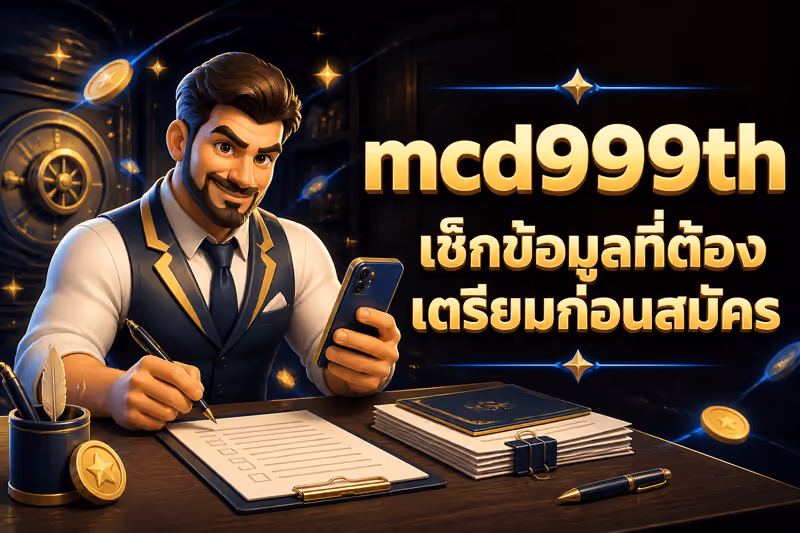 mcd999th เช็กข้อมูลที่ต้องเตรียมก่อนสมัคร