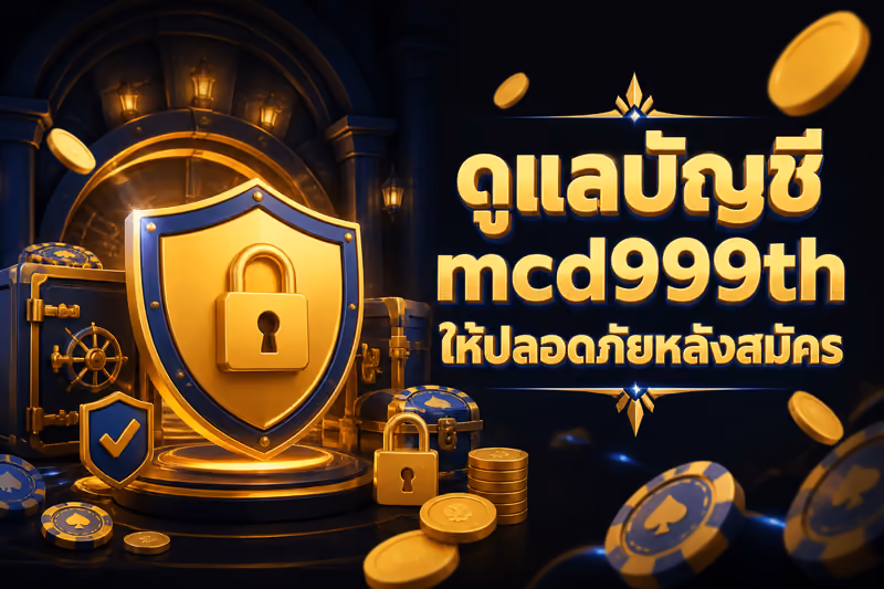 ดูแลบัญชี mcd999th ให้ปลอดภัยหลังสมัคร
